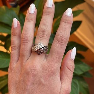 Jewled sterling ring